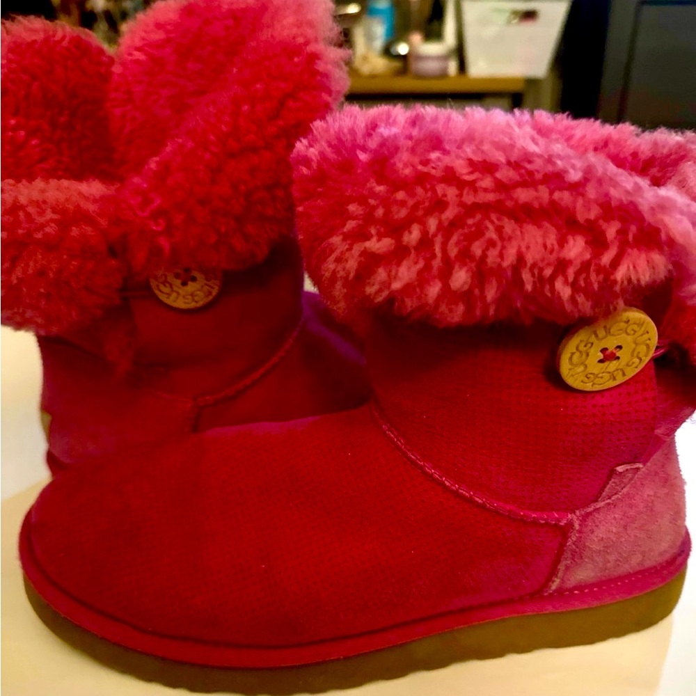 Hot Pink Bailey Button Uggs
